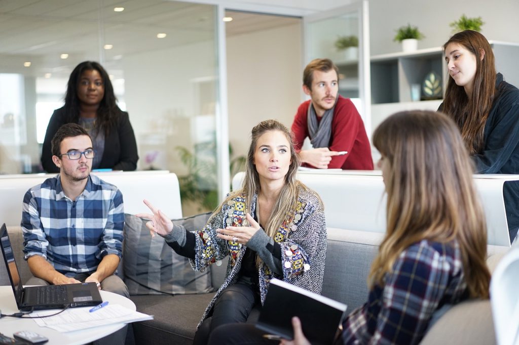 Arbeitsleben extrovertiert