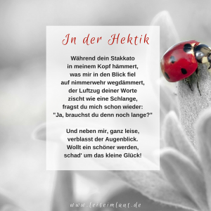 Gedicht für Eltern mehr Achtsamkeit mit Kindern