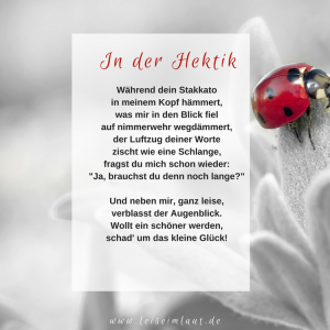 Gedicht Hektik Kinder