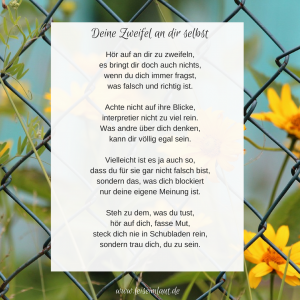 Gedicht Selbstzweifel