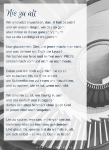 Gedicht selbstliebe nie zu alt