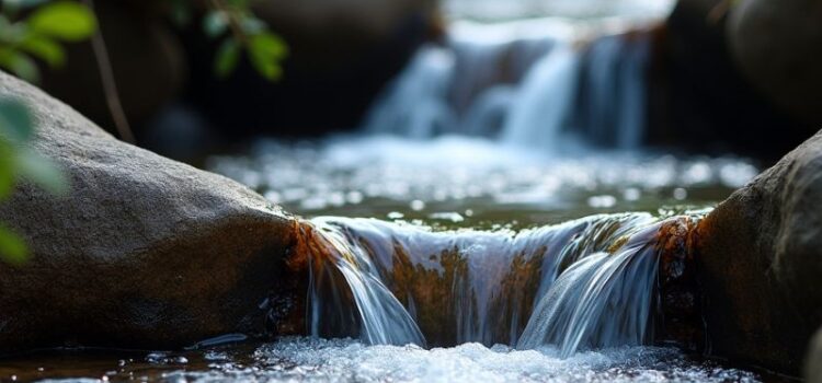 ein Bachlauf im Wald